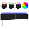 Image de vidaXL TÃªte de lit Ã  LED Noir 183x16x78/88 cm Tissu