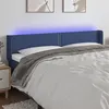 Image de vidaXL Tête de lit à LED Bleu 183x16x78/88 cm Tissu