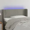 Image de vidaXL Tête de lit à LED Gris clair 103x16x78/88 cm Velours3123138