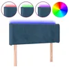 Image de vidaXL TÃªte de lit Ã  LED Bleu foncÃ© 103x16x78/88 cm Velours