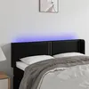 Image de vidaXL Tête de lit à LED Noir 147x16x78/88 cm Similicuir3123186