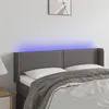 Image de vidaXL Tête de lit à LED Gris 147x16x78/88 cm Similicuir3123190