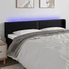 Image de vidaXL Tête de lit à LED Noir 183x16x78/88 cm Similicuir
