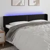 Image de vidaXL Tête de lit à LED Noir 203x16x78/88 cm Similicuir
