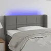 Image de vidaXL Tête de lit à LED Gris foncé 83x16x78/88 cm Tissu