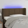 Image de vidaXL Tête de lit à LED Marron foncé 93x16x78/88 cm Tissu3123221