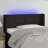 Image de vidaXL Tête de lit à LED Noir 103x16x78/88 cm Tissu3123228