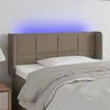 Image de vidaXL Tête de lit à LED Taupe 103x16x78/88 cm Tissu