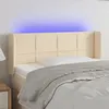 Image de vidaXL Tête de lit à LED Crème 103x16x78/88 cm Tissu