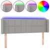 Image de vidaXL TÃªte de lit Ã  LED Gris clair 147x16x78/88 cm Tissu