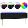 Image de vidaXL TÃªte de lit Ã  LED Noir 163x16x78/88 cm Tissu