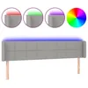 Image de vidaXL TÃªte de lit Ã  LED Gris clair 203x16x78/88 cm Tissu
