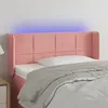 Image de vidaXL Tête de lit à LED Rose 83x16x78/88 cm Velours