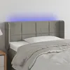 Image de vidaXL Tête de lit à LED Gris clair 103x16x78/88 cm Velours