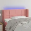 Image de vidaXL Tête de lit à LED Rose 103x16x78/88 cm Velours
