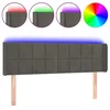 Image de vidaXL TÃªte de lit Ã  LED Gris foncÃ© 147x16x78/88 cm Velours
