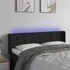 Image de vidaXL Tête de lit à LED Noir 147x16x78/88 cm Velours