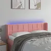 Image de vidaXL Tête de lit à LED Rose 147x16x78/88 cm Velours3123289