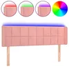 Image de vidaXL TÃªte de lit Ã  LED Rose 147x16x78/88 cm Velours