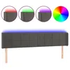 Image de vidaXL TÃªte de lit Ã  LED Gris foncÃ© 163x16x78/88 cm Velours