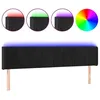 Image de vidaXL TÃªte de lit Ã  LED Noir 163x16x78/88 cm Velours