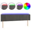 Image de vidaXL TÃªte de lit Ã  LED Gris foncÃ© 203x16x78/88 cm Velours