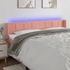 Image de vidaXL Tête de lit à LED Rose 203x16x78/88 cm Velours3123307