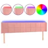 Image de vidaXL TÃªte de lit Ã  LED Rose 203x16x78/88 cm Velours