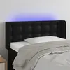 Image de vidaXL Tête de lit à LED Noir 103x16x78/88 cm Similicuir