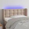Image de vidaXL Tête de lit à LED Cappuccino 103x16x78/88 cm Similicuir