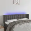 Image de vidaXL Tête de lit à LED Gris 147x16x78/88 cm Similicuir3123330
