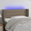 Image de vidaXL Tête de lit à LED Taupe 93x16x78/88 cm Tissu
