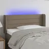 Image de vidaXL Tête de lit à LED Taupe 103x16x78/88 cm Tissu3123370