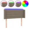 Image de vidaXL TÃªte de lit Ã  LED Taupe 103x16x78/88 cm Tissu