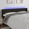 Image de vidaXL Tête de lit à LED Noir 163x16x78/88 cm Tissu