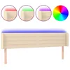 Image de vidaXL Vidaxl Tête De Lit À Led Crème 163x16x78/88 Cm Tissu