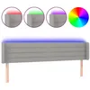 Image de vidaXL Tête de lit à LED Gris clair 183x16x78/88 cm Tissu