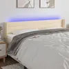 Image de vidaXL Tête de lit à LED Crème 203x16x78/88 cm Tissu3123403