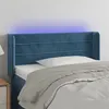 Image de vidaXL Tête de lit à LED Bleu foncé 83x16x78/88 cm Velours