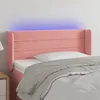 Image de vidaXL Tête de lit à LED Rose 83x16x78/88 cm Velours