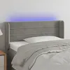 Image de vidaXL Tête de lit à LED Gris clair 93x16x78/88 cm Velours