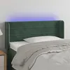 Image de vidaXL Tête de lit à LED Vert foncé 93x16x78/88 cm Velours3123415