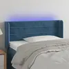 Image de vidaXL Tête de lit à LED Bleu foncé 93x16x78/88 cm Velours