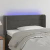 Image de vidaXL Tête de lit à LED Gris foncé 103x16x78/88 cm Velours
