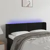 Image de vidaXL Tête de lit à LED Noir 147x16x78/88 cm Velours