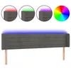Image de vidaXL TÃªte de lit Ã  LED Gris foncÃ© 163x16x78/88 cm Velours