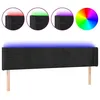 Image de vidaXL TÃªte de lit Ã  LED Noir 203x16x78/88 cm Velours