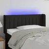 Image de vidaXL Tête de lit à LED Noir 83x16x78/88 cm Tissu
