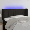 Image de vidaXL Tête de lit à LED Noir 93x16x78/88 cm Tissu