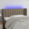 Image de vidaXL Tête de lit à LED Taupe 93x16x78/88 cm Tissu3123460